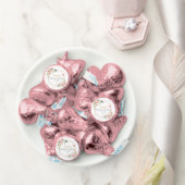 Modern Elegant Blush pink Floral Bridal Shower     Hershey®'s Kisses® (Wedding)