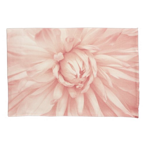 Modern Elegant Blush Pink Floral Dahlia Pillow Case