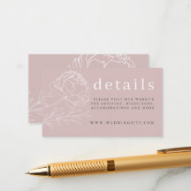 Modern Elegant Blush Pink Floral Wedding Detail