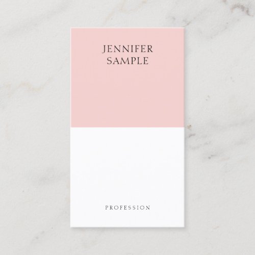 Modern Elegant Blush Pink Simple Template Trendy Business Card