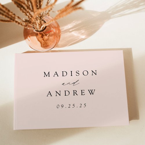 Modern Elegant Blush Wedding Guest Book