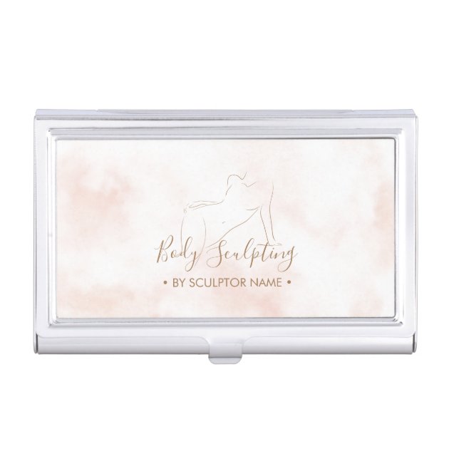 Modern Elegant Body sculpting contouring spa Business Card Case