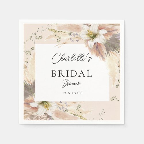 Modern elegant boho Bridal Shower   Napkins