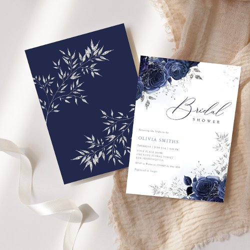 Modern Elegant Boho Floral Bridal Shower Invitation