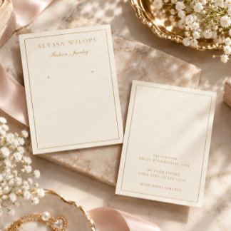 Modern Elegant Boho jewelry Earrings Display Card