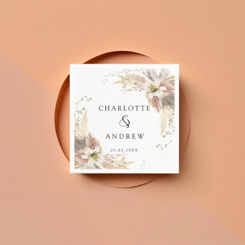 Modern elegant boho wedding  napkins