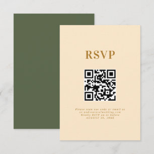 Modern Elegant Boho Wedding Typography  RSVP Card