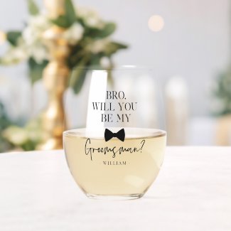 Modern Elegant Bow Tie Groomsman Proposal Gift