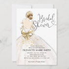 Modern Elegant Bride Wedding Gown Bridal Shower In