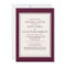Modern Elegant Burgundy Cream Rehearsal Dinner