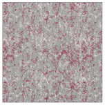 Modern Elegant Burgundy Wildflowers on Grey Fabric