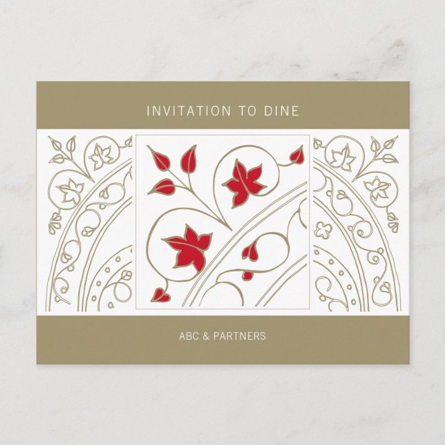Modern Elegant Business Invitation to Dine (Front)
