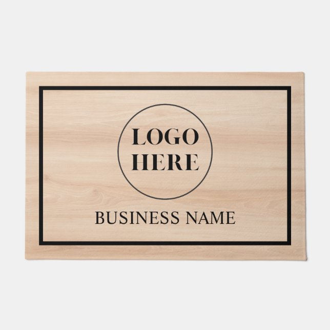 Modern Elegant Business Logo Doormat (Front)