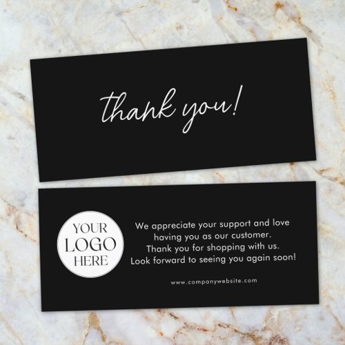 Modern Elegant Business Logo Thank You Card