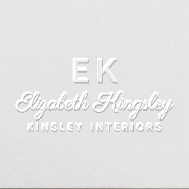 Modern Elegant Business Name Initials Embosser (Design)