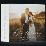 Modern Elegant Calligraphy Custom Wedding Photo 3 Ring Binder<br><div class="desc">Looking for a beautiful and functional way to store your wedding memories? Look no further than our modern and elegant Calligraphy Custom Wedding Photo 3 ring binder! Featuring a beautiful handwritten script accent font, this binder is perfect for storing all your favorite wedding photos and memories. With plenty of space...</div>