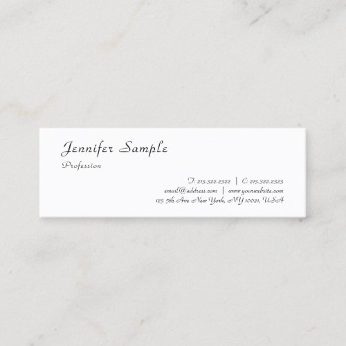 Modern Elegant Calligraphy Name Professional Mini Business Card