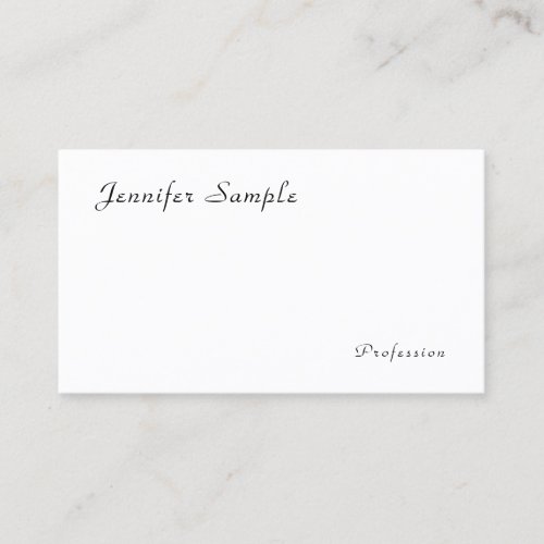 Modern Elegant Calligraphy Name Simple Template Business Card