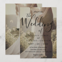 Modern Elegant Calligraphy Photo Overlay Wedding