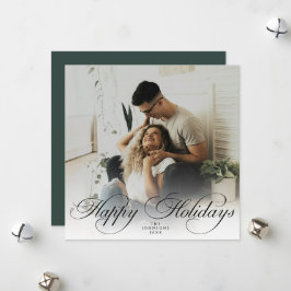  Modern Elegant Calligraphy Script Christmas Photo Holiday Card