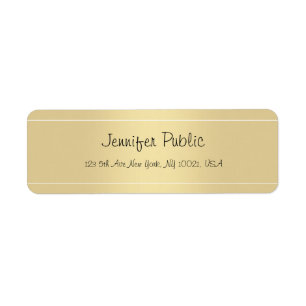 Modern Elegant Calligraphy Script Gold Template Label