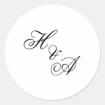Modern Elegant Calligraphy Script Monogram Wedding