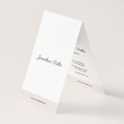 Modern Elegant Calligraphy Script Simple Plain Business Card