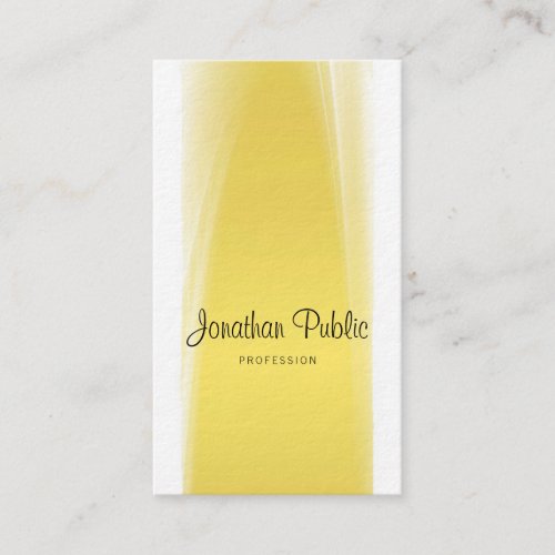 Modern Elegant Calligraphy Script Trendy Gold Luxe Business Card