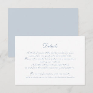 Modern Elegant Calligraphy Script Wedding Details Invitation