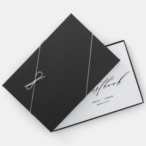 Modern Elegant Calligraphy Wedding Guest Book