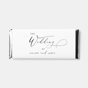 Modern Elegant Calligraphy Wedding   Hershey Bar Favors