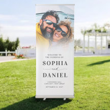 Modern Elegant Calligraphy Wedding Photo Welcome