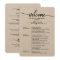 Modern Elegant Calligraphy Wedding Weekend Agenda
