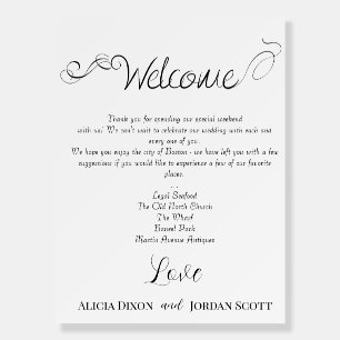 Modern Elegant Calligraphy Wedding Welcome Poster