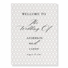 Modern Elegant Calligraphy Wedding Welcome Sign