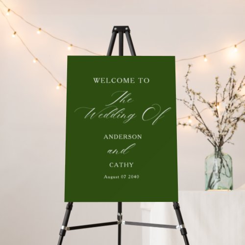 Modern Elegant Calligraphy Wedding Welcome Sign