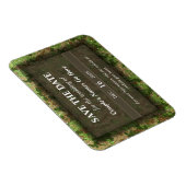 Modern Elegant Camouflage Glitter Save the Date Magnet (Right Side)