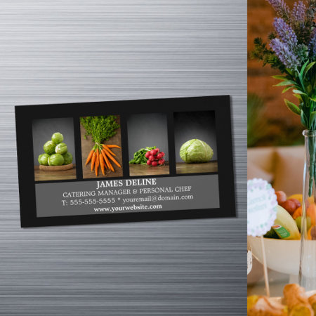 Modern Elegant Catering Chef Business Card