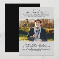 Modern Elegant Celebration of Life Funeral Photo