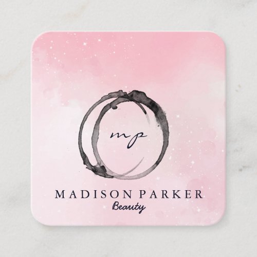 Modern Elegant Champagne Abstract Beauty Stylist S Square Business Card