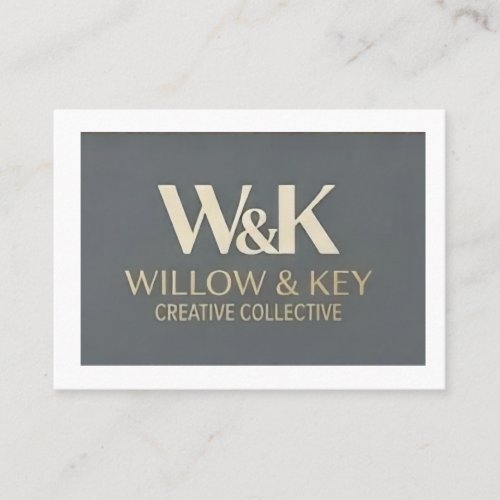 Modern Elegant Charcoal Monogram Business Card