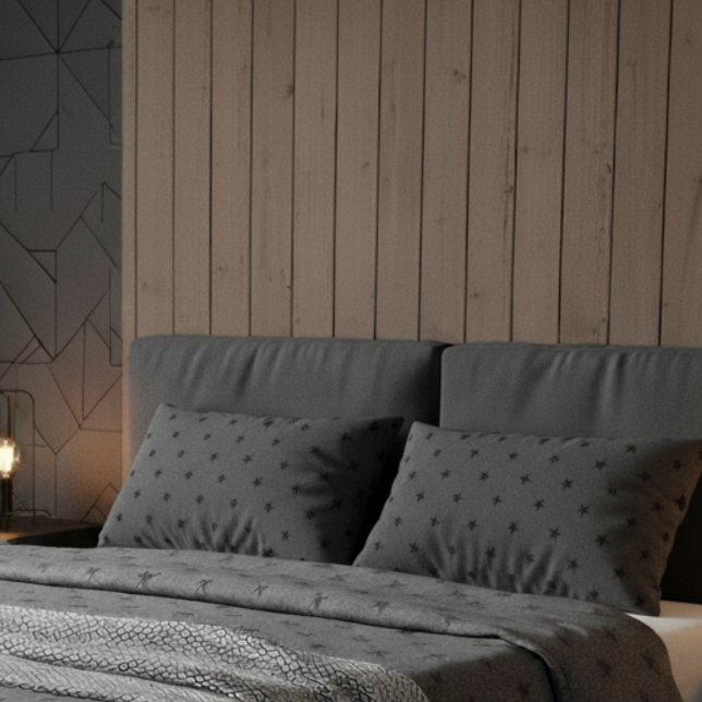 Modern Elegant Chic Black Star Pattern  Pillow Case (Creator Uploaded)