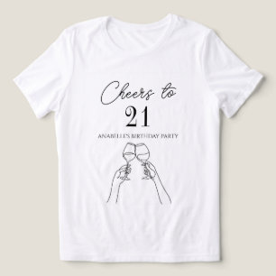 Modern elegant chic cheers to 21 birthday party  Tri-Blend shirt