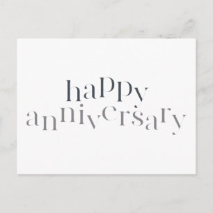 Modern, elegant, chic design Happy Anniversary Postcard