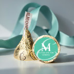 Modern Elegant Chic Double Monogram Thank You Hershey®'s Kisses®<br><div class="desc">This simple and modern design is composed of serif and sans serif typography. Perfect for party favors.</div>