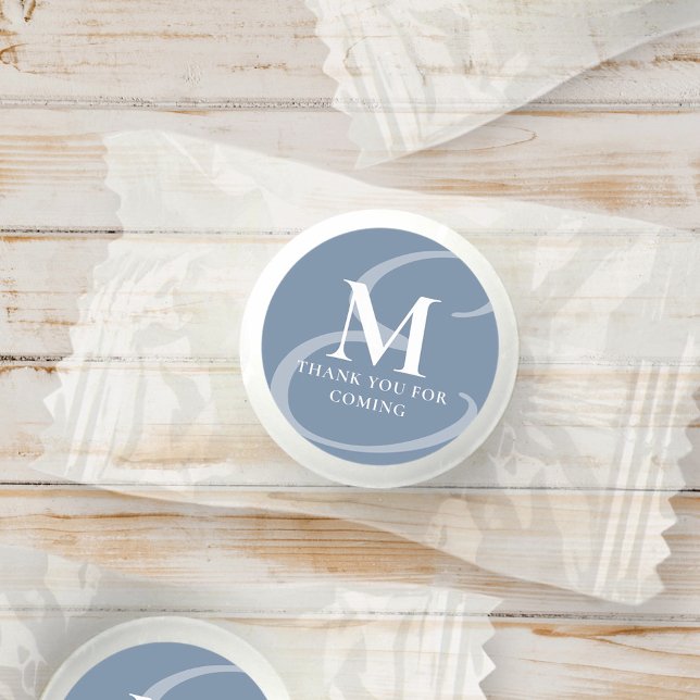 Modern Elegant Chic Double Monogram Thank You Life Saver® Mints (Creator Uploaded)