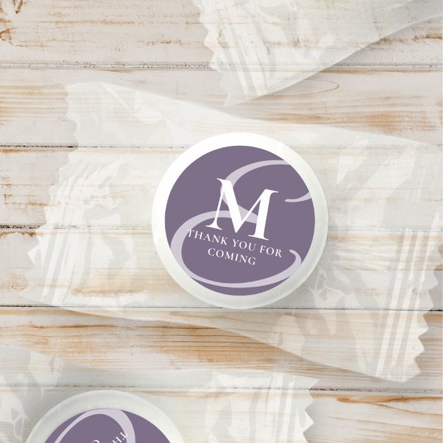 Modern Elegant Chic Double Monogram Thank You Life Saver® Mints (Creator Uploaded)