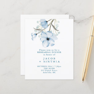 Modern Elegant Chic Dusty Blue Wedding Program