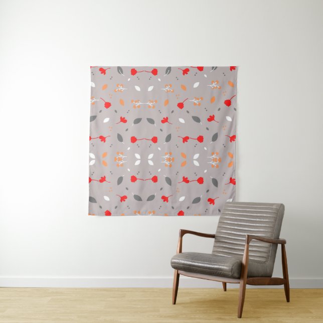 Modern Elegant Chic Flower  Tapestry (In Situ (Horizontal))