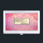 Modern Elegant Chic Girly  Bokeh Frame Business Card Case<br><div class="desc">Elegant glamorous glittery background. An elegant and sophisticated designe. The perfect cool gift idea for her on any occasion.</div>